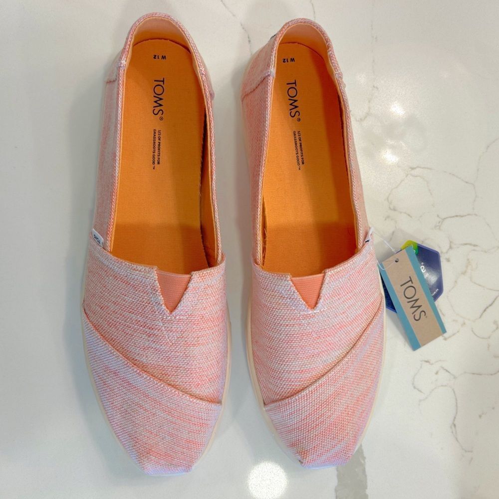 TOMS Apricot Melange Woven Alpargata Slip-On Loafer